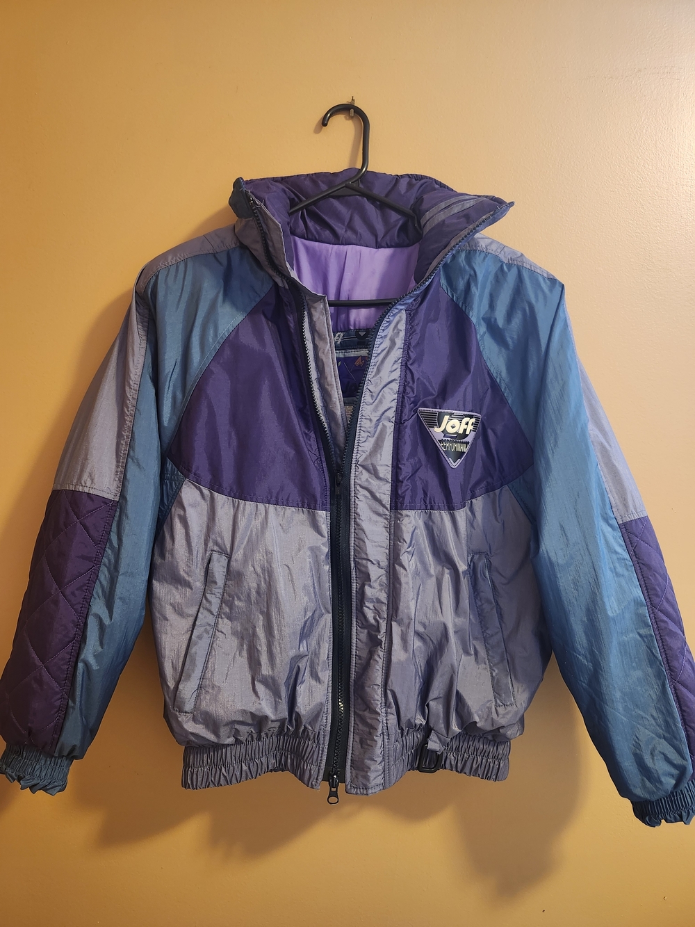 Joff Kids Colorblock Puffer Jacket — Purple & Blue by Joff